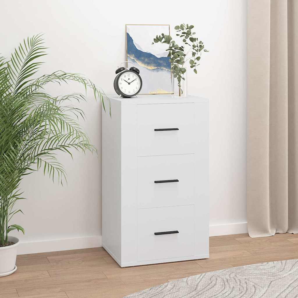 skænk 40x33x70 cm konstrueret træ hvid