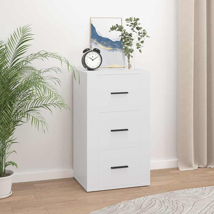 skænk 40x33x70 cm konstrueret træ hvid