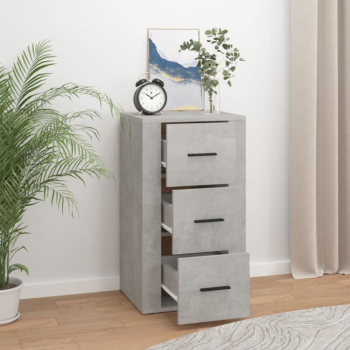 skænk 40x33x70 cm konstrueret træ betongrå