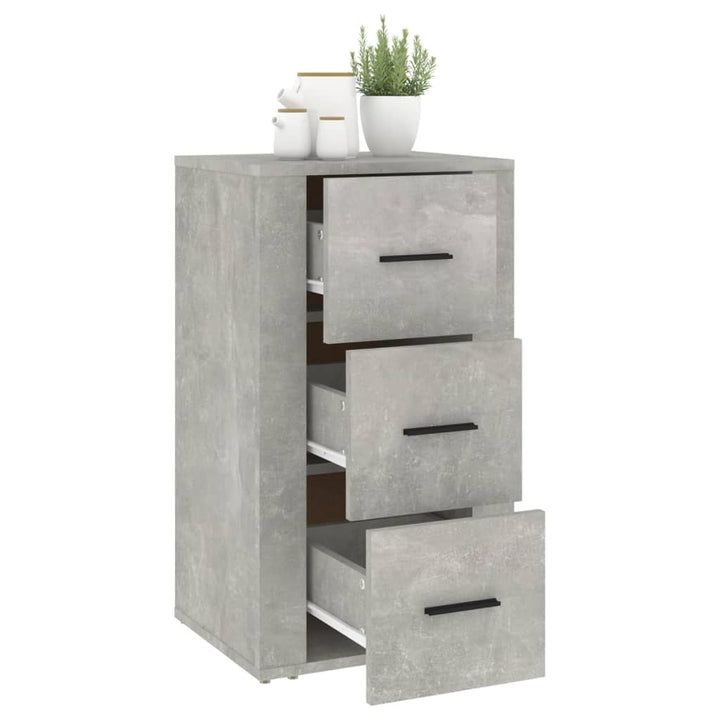 skænk 40x33x70 cm konstrueret træ betongrå