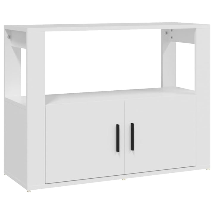 skænk 80x30x60 cm konstrueret træ hvid