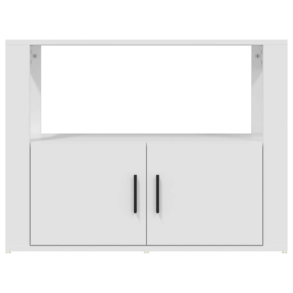 skænk 80x30x60 cm konstrueret træ hvid