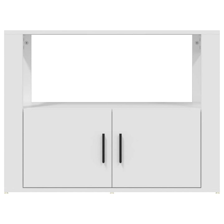 skænk 80x30x60 cm konstrueret træ hvid