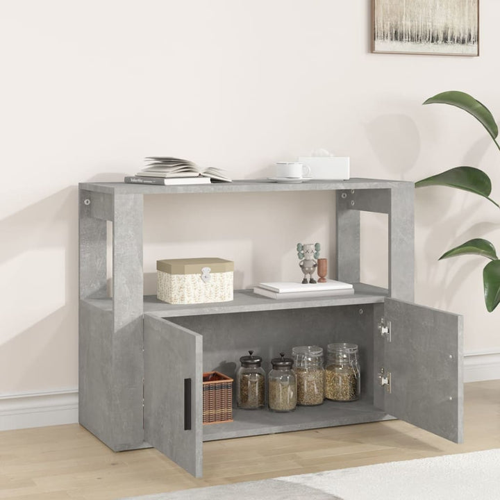 skænk 80x30x60 cm konstrueret træ betongrå