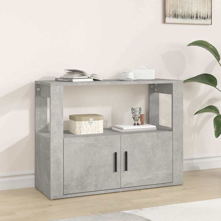 skænk 80x30x60 cm konstrueret træ betongrå