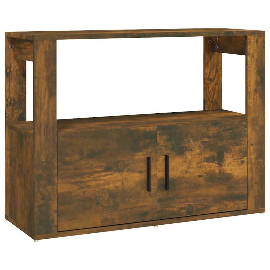skænk 80x30x60 cm konstrueret træ røget egetræsfarve