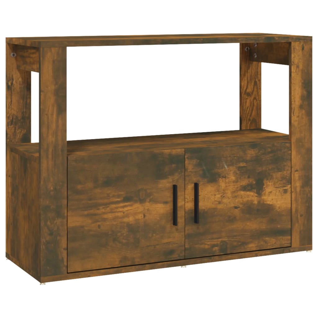 skænk 80x30x60 cm konstrueret træ røget egetræsfarve