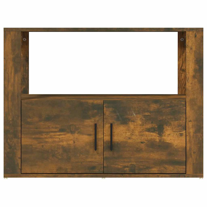 skænk 80x30x60 cm konstrueret træ røget egetræsfarve