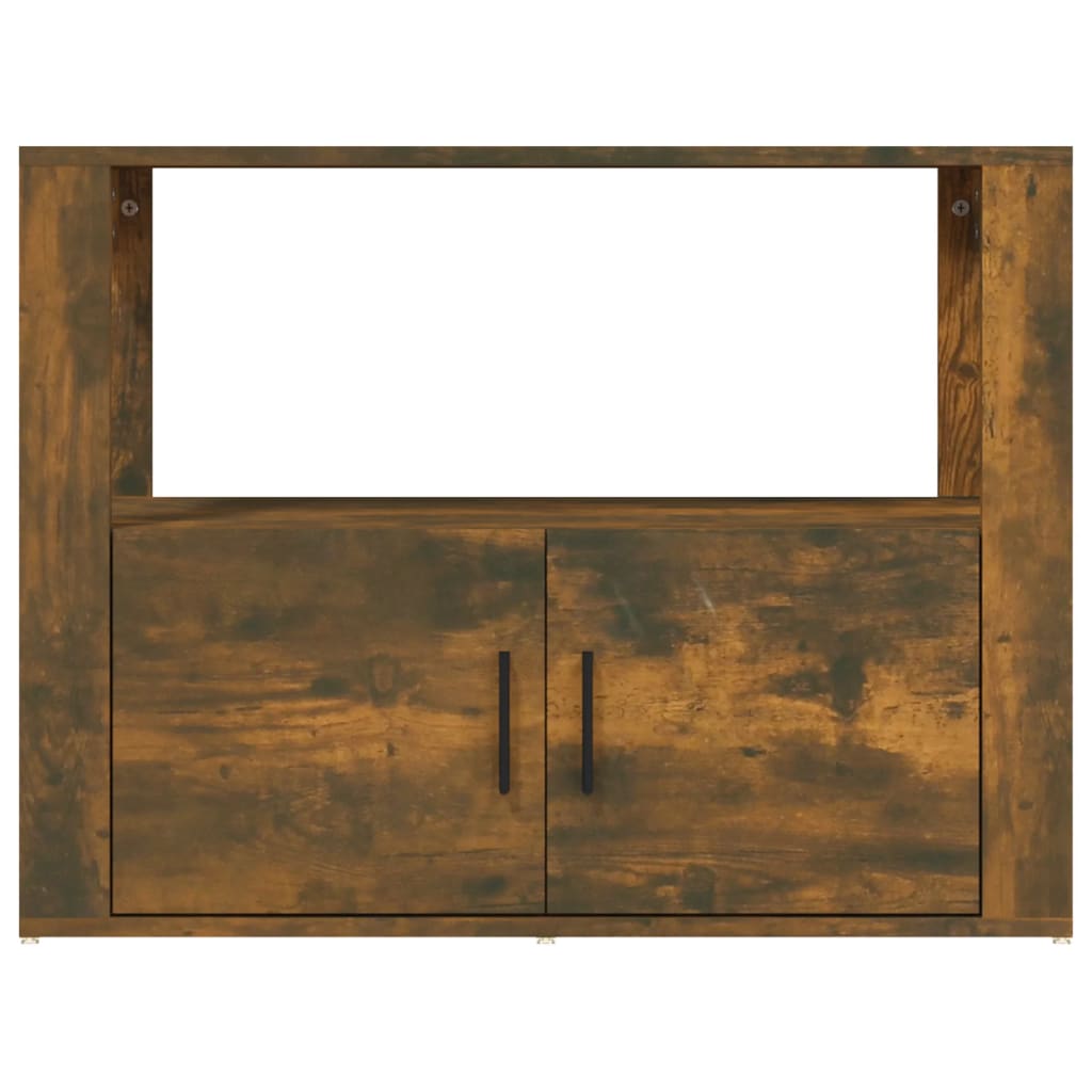 skænk 80x30x60 cm konstrueret træ røget egetræsfarve