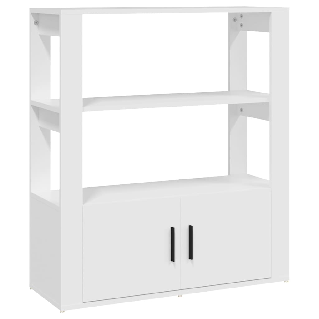 skænk 80x30x90 cm konstrueret træ hvid