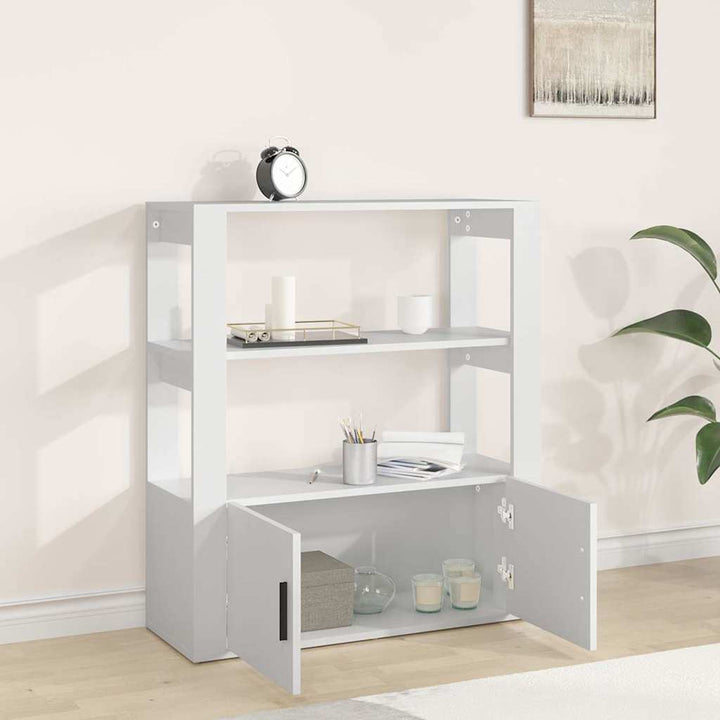 skænk 80x30x90 cm konstrueret træ hvid