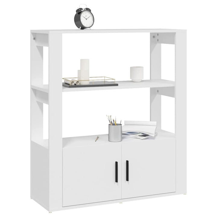 skænk 80x30x90 cm konstrueret træ hvid