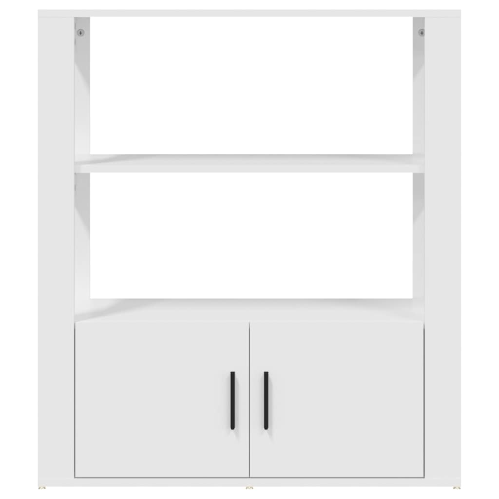 skænk 80x30x90 cm konstrueret træ hvid