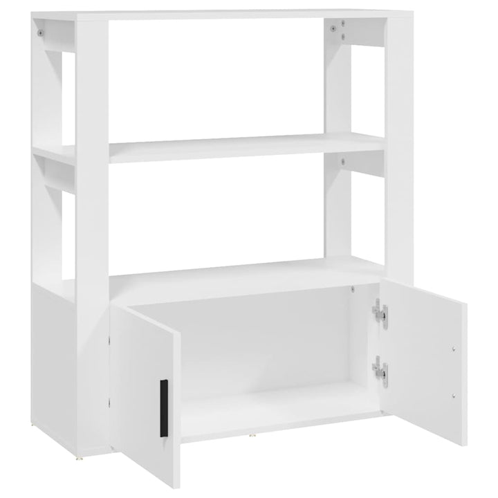 skænk 80x30x90 cm konstrueret træ hvid