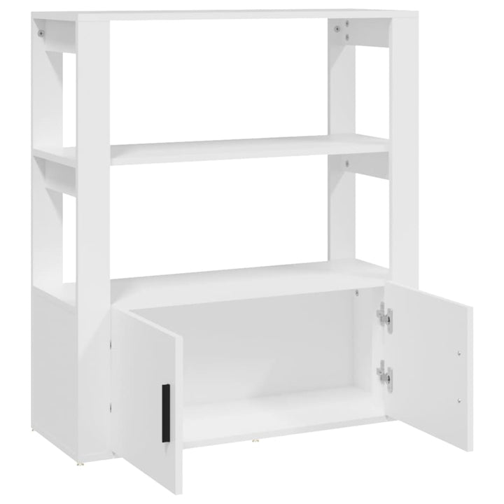 skænk 80x30x90 cm konstrueret træ hvid