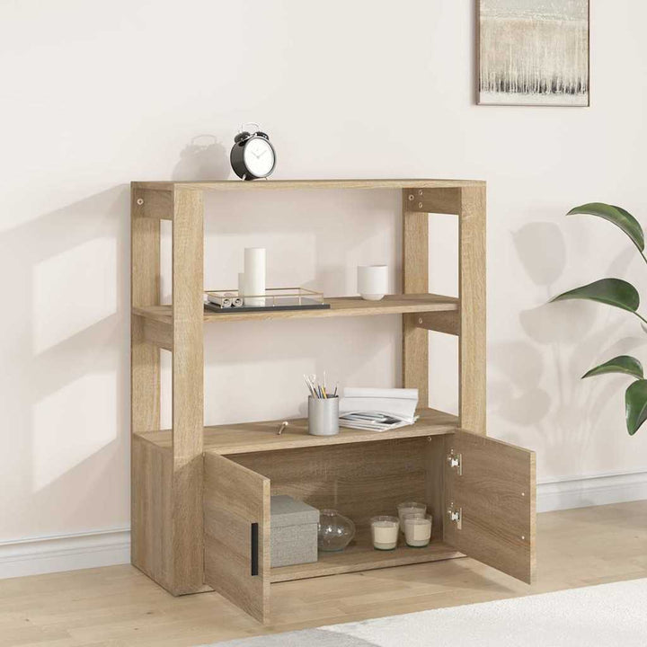 skænk 80x30x90 cm konstrueret træ sonoma-eg