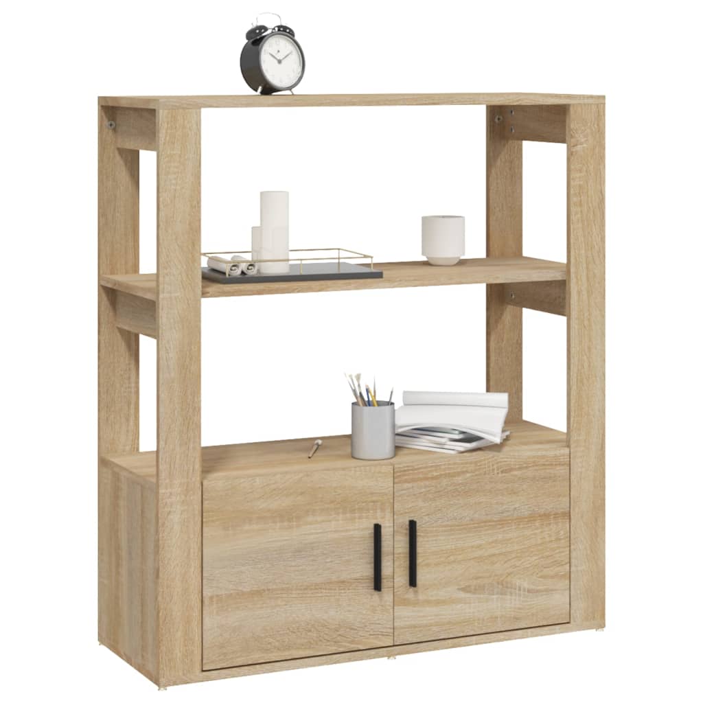 skænk 80x30x90 cm konstrueret træ sonoma-eg
