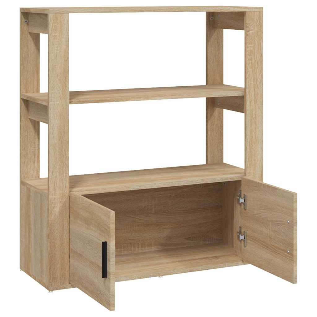 skænk 80x30x90 cm konstrueret træ sonoma-eg