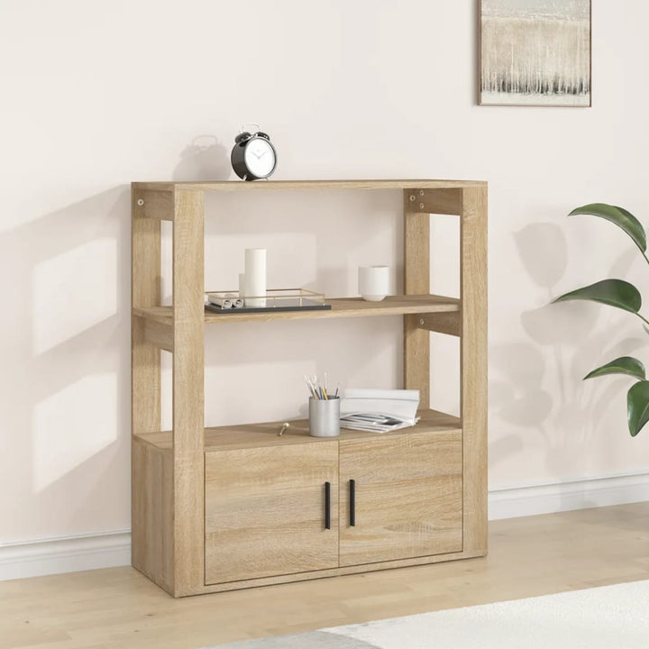 skænk 80x30x90 cm konstrueret træ sonoma-eg