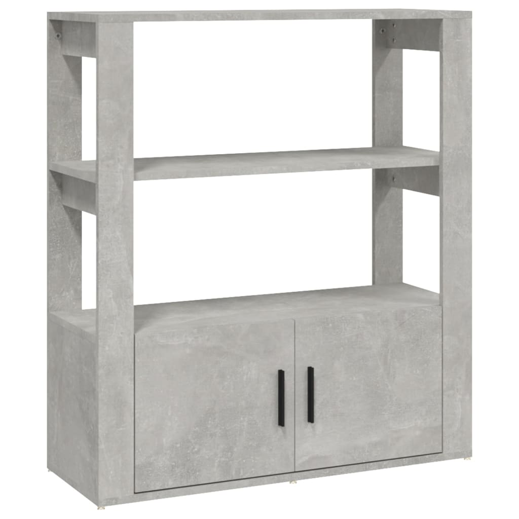 skænk 80x30x90 cm konstrueret træ betongrå