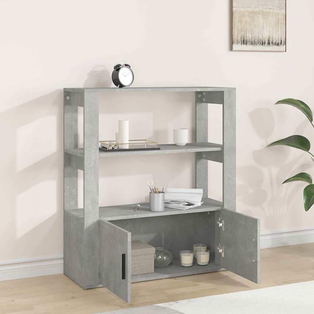 skænk 80x30x90 cm konstrueret træ betongrå