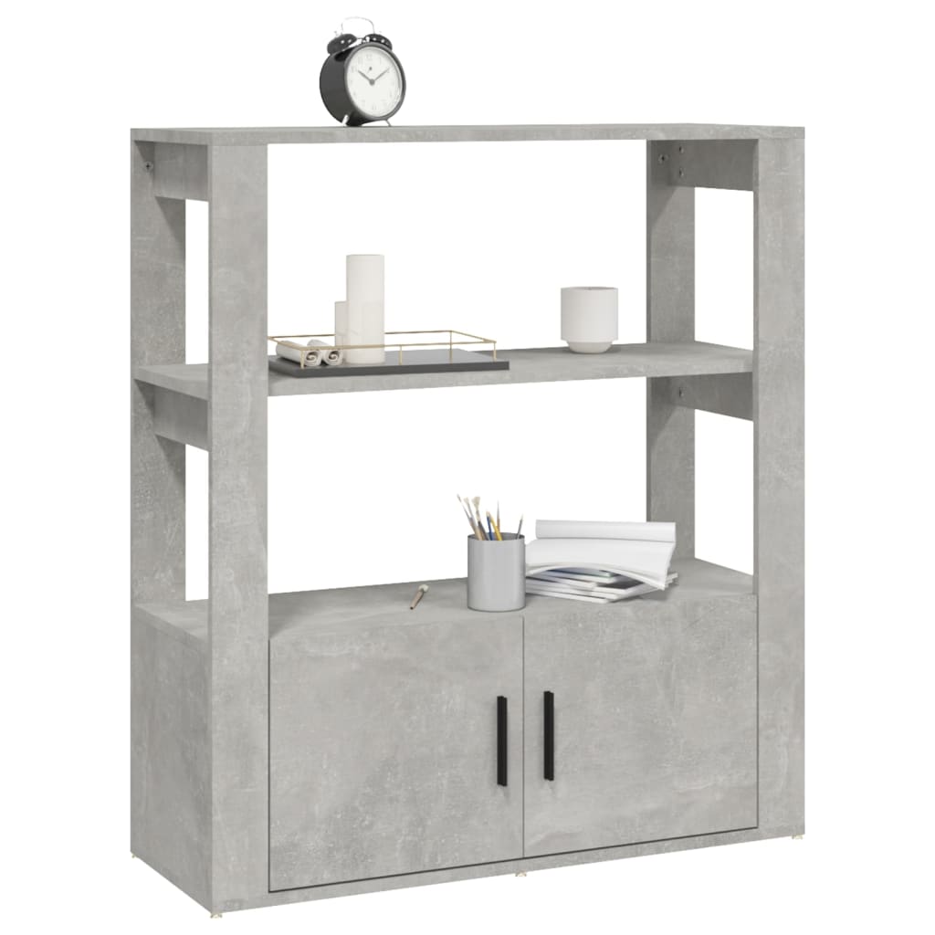 skænk 80x30x90 cm konstrueret træ betongrå