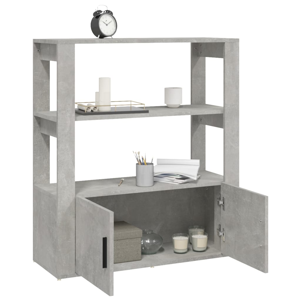 skænk 80x30x90 cm konstrueret træ betongrå