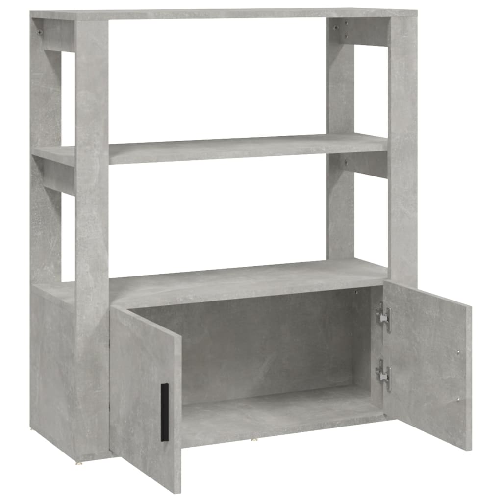 skænk 80x30x90 cm konstrueret træ betongrå