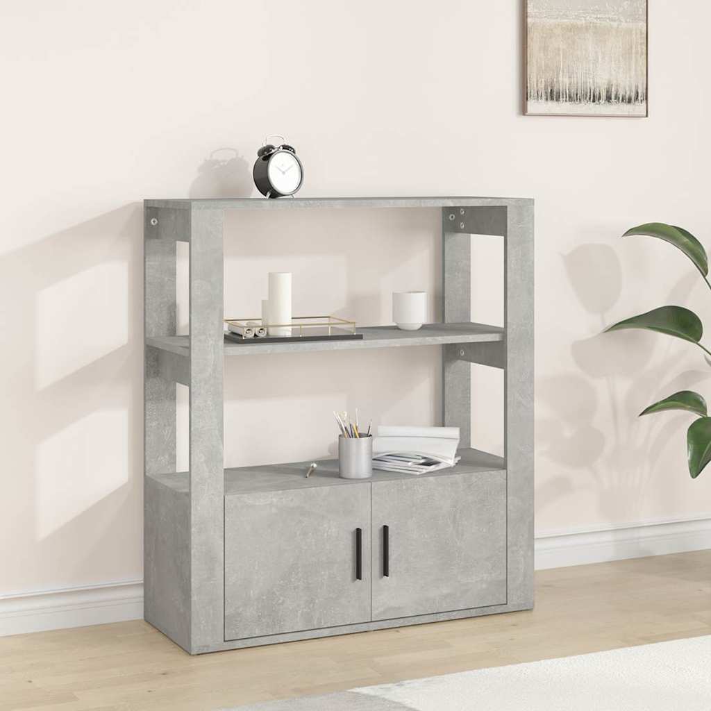skænk 80x30x90 cm konstrueret træ betongrå