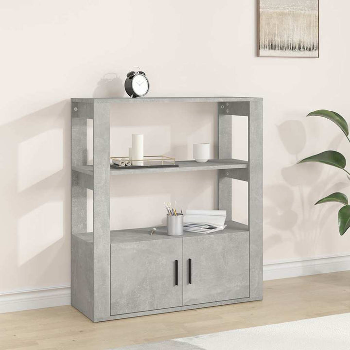 skænk 80x30x90 cm konstrueret træ betongrå