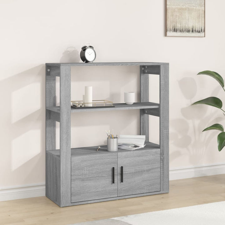 skænk 80x30x90 cm konstrueret træ grå sonoma-eg