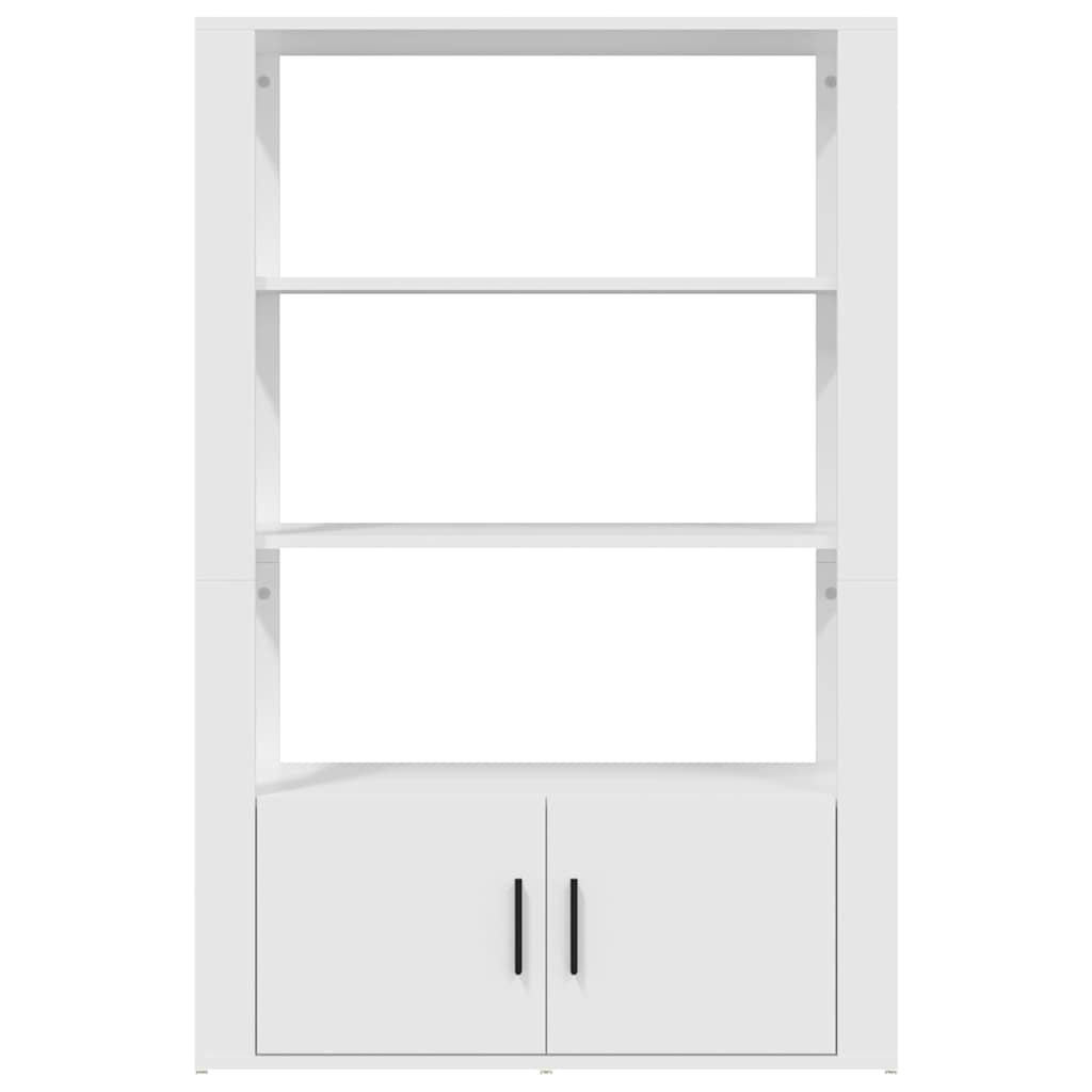 skænk 80x30x119,5 cm konstrueret træ hvid