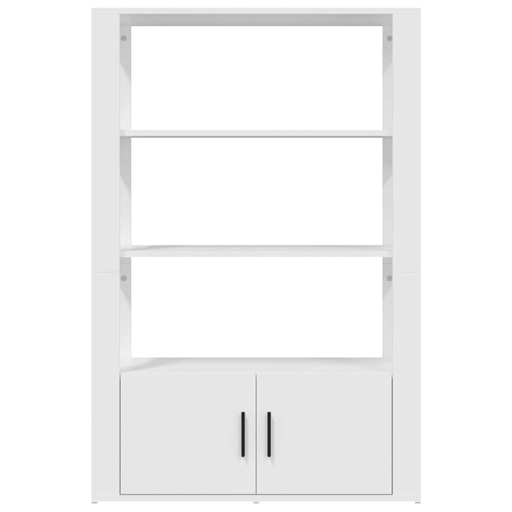 skænk 80x30x119,5 cm konstrueret træ hvid