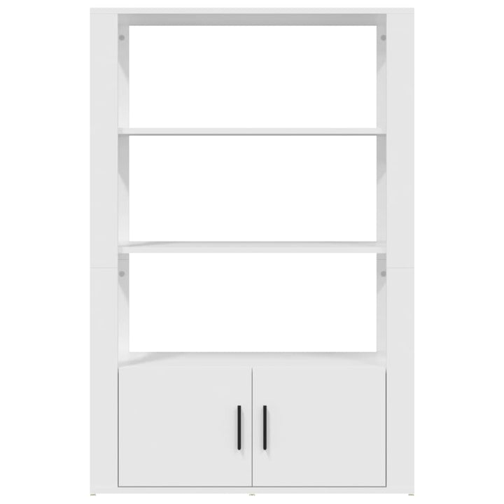 skænk 80x30x119,5 cm konstrueret træ hvid