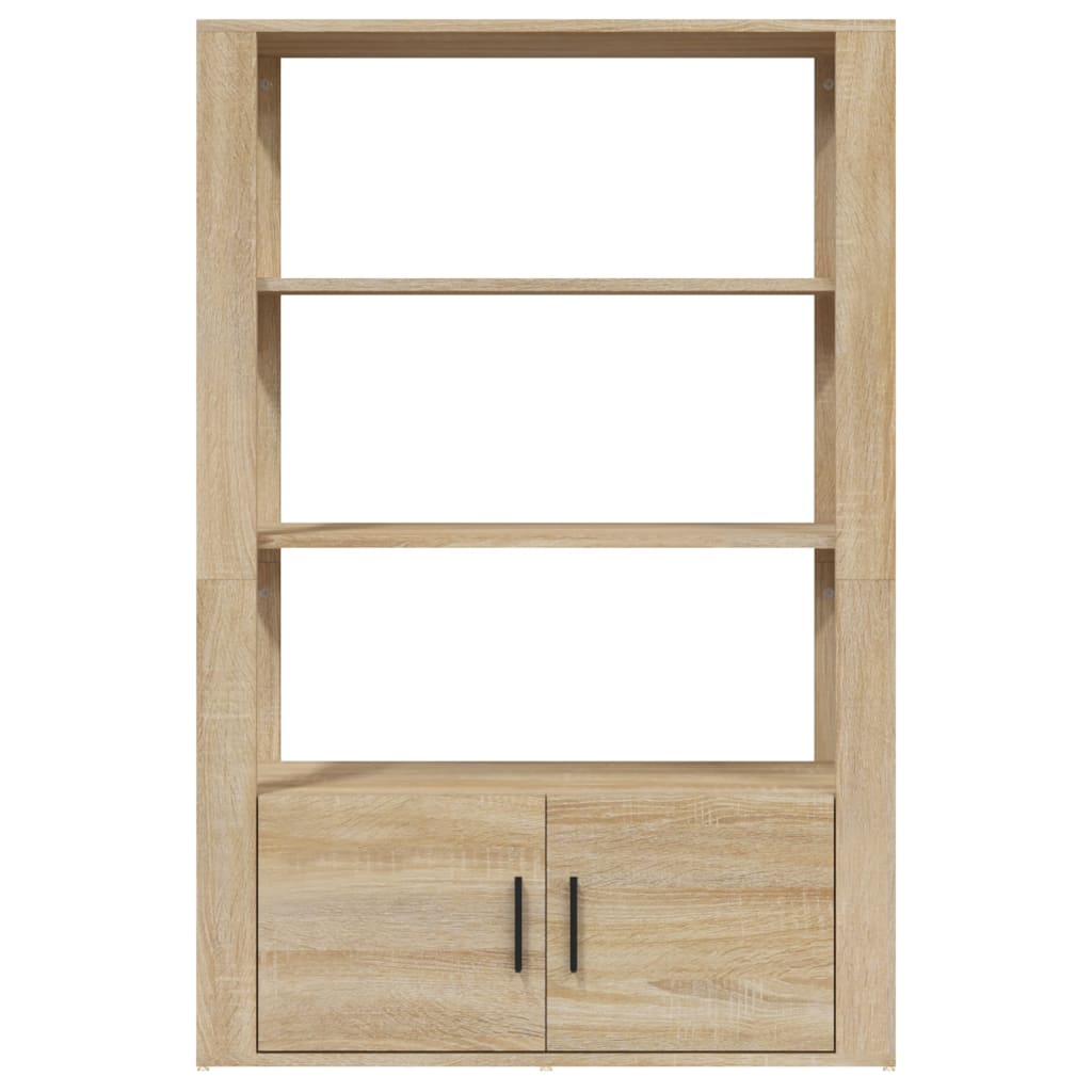 skænk 80x30x119,5 cm konstrueret træ sonoma-eg