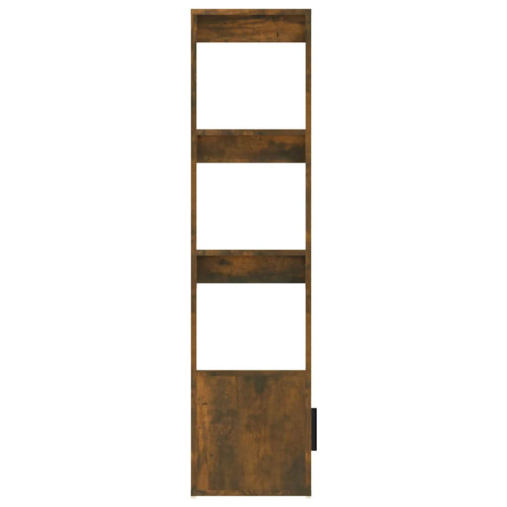 skænk 80x30x119,5 cm konstrueret træ røget egetræsfarve