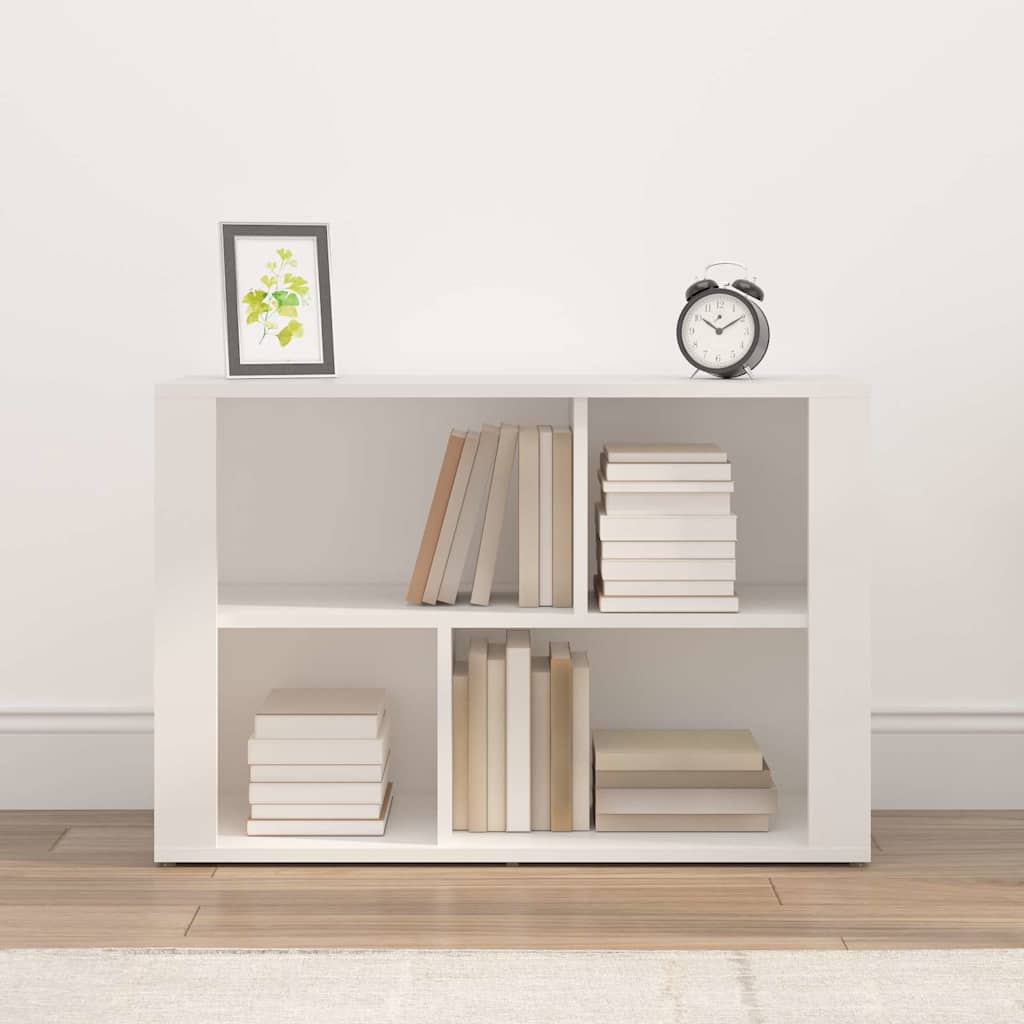 skænk 80x30x54 cm konstrueret træ hvid