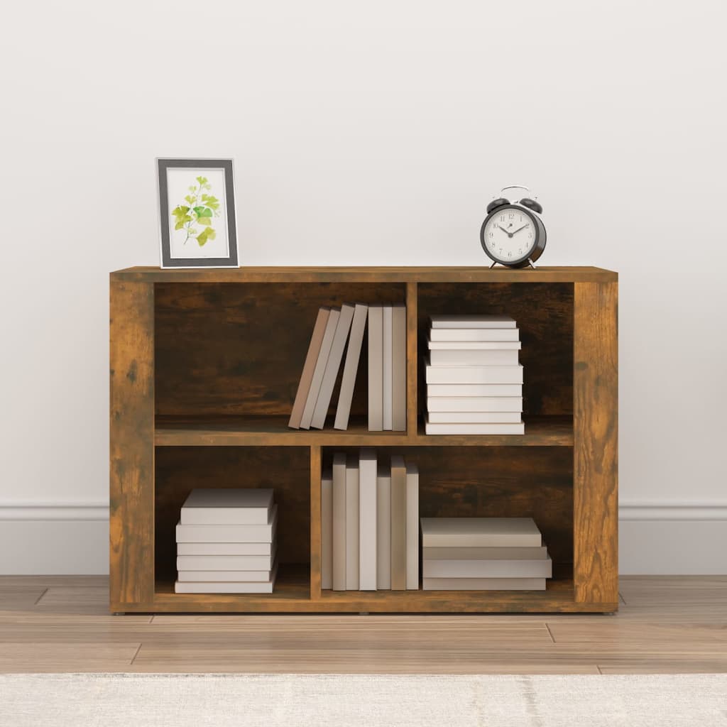 skænk 80x30x54 cm konstrueret træ røget egetræsfarve