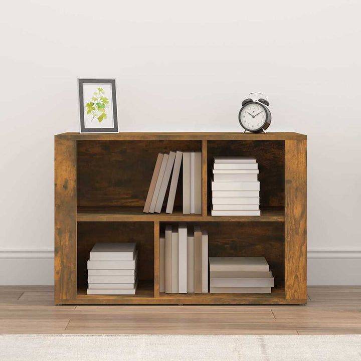 skænk 80x30x54 cm konstrueret træ røget egetræsfarve