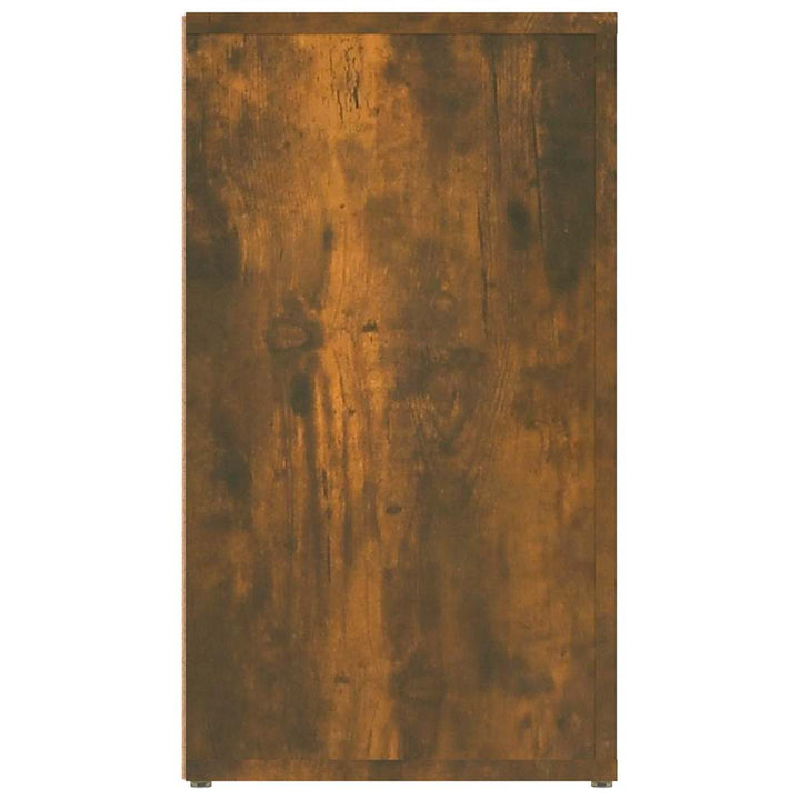 skænk 80x30x54 cm konstrueret træ røget egetræsfarve