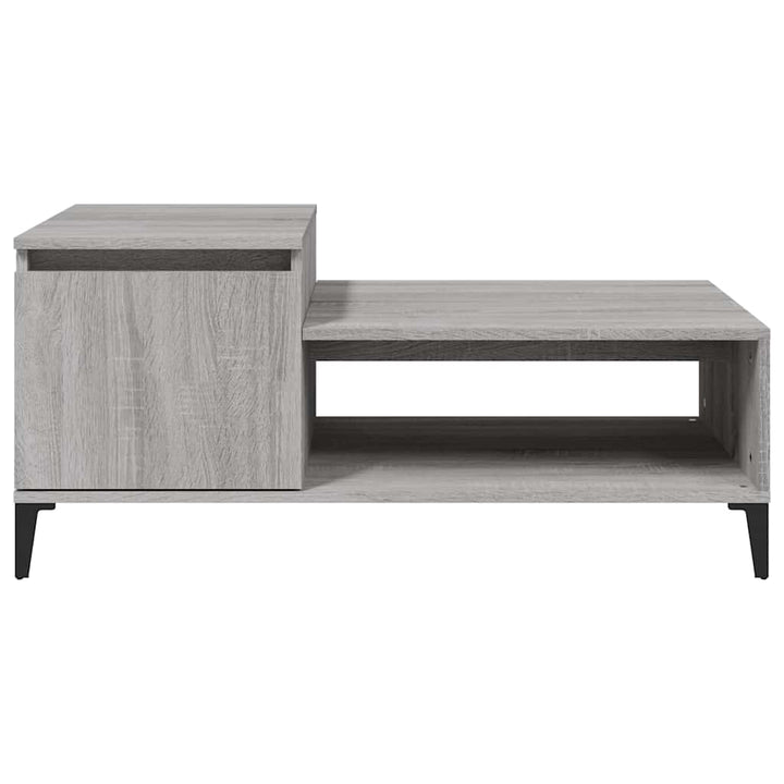 sofabord 100x50x45 cm konstrueret træ Grå sonoma-eg