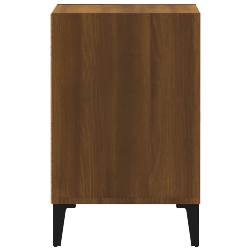 tv-bord 100x35x55 cm konstrueret træ brun egetræsfarve
