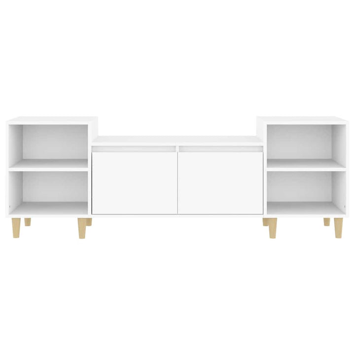 tv-bord 160x35x55 cm konstrueret træ hvid