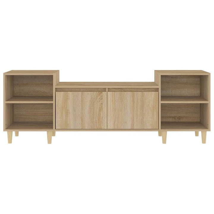 tv-bord 160x35x55 cm konstrueret træ sonoma-eg