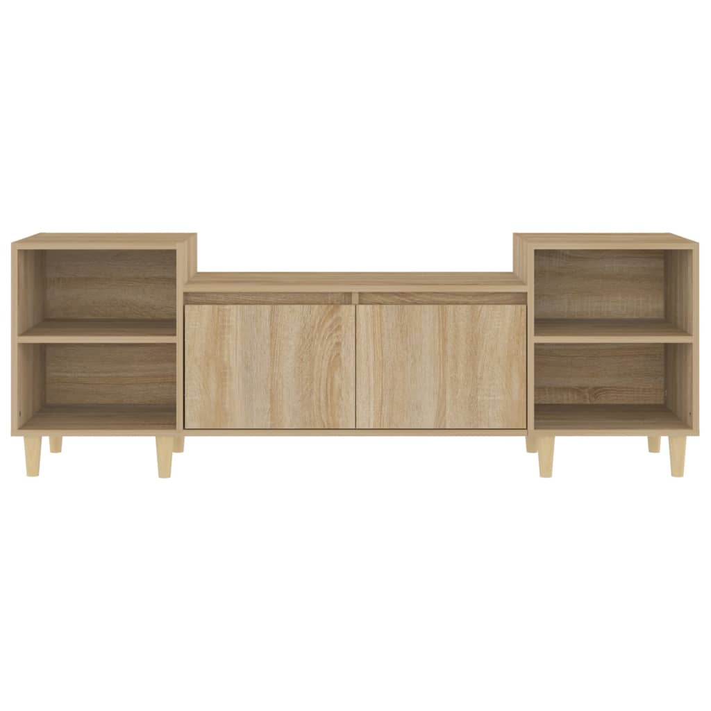 tv-bord 160x35x55 cm konstrueret træ sonoma-eg