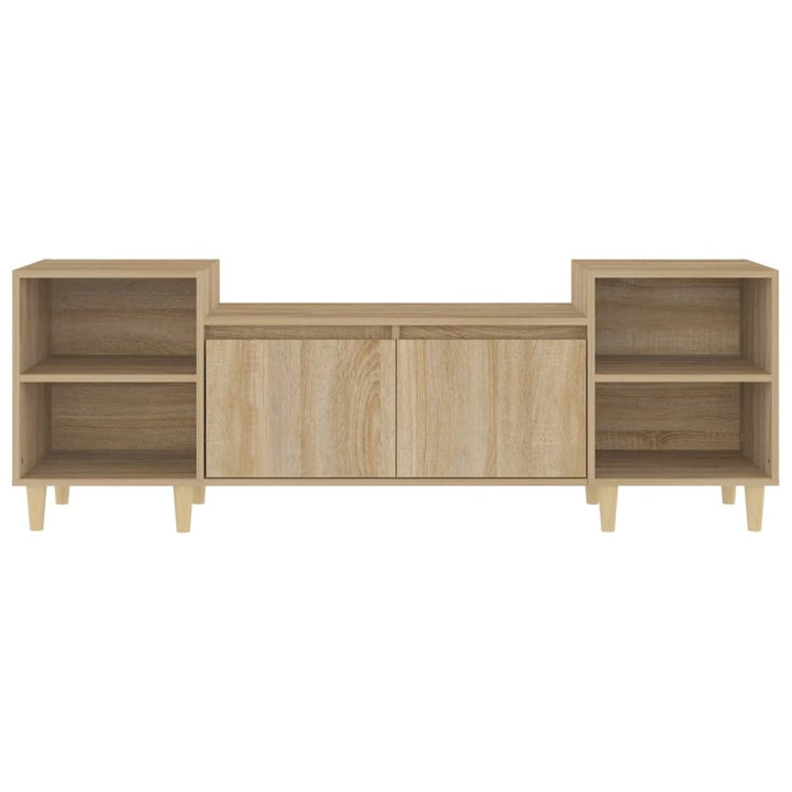tv-bord 160x35x55 cm konstrueret træ sonoma-eg