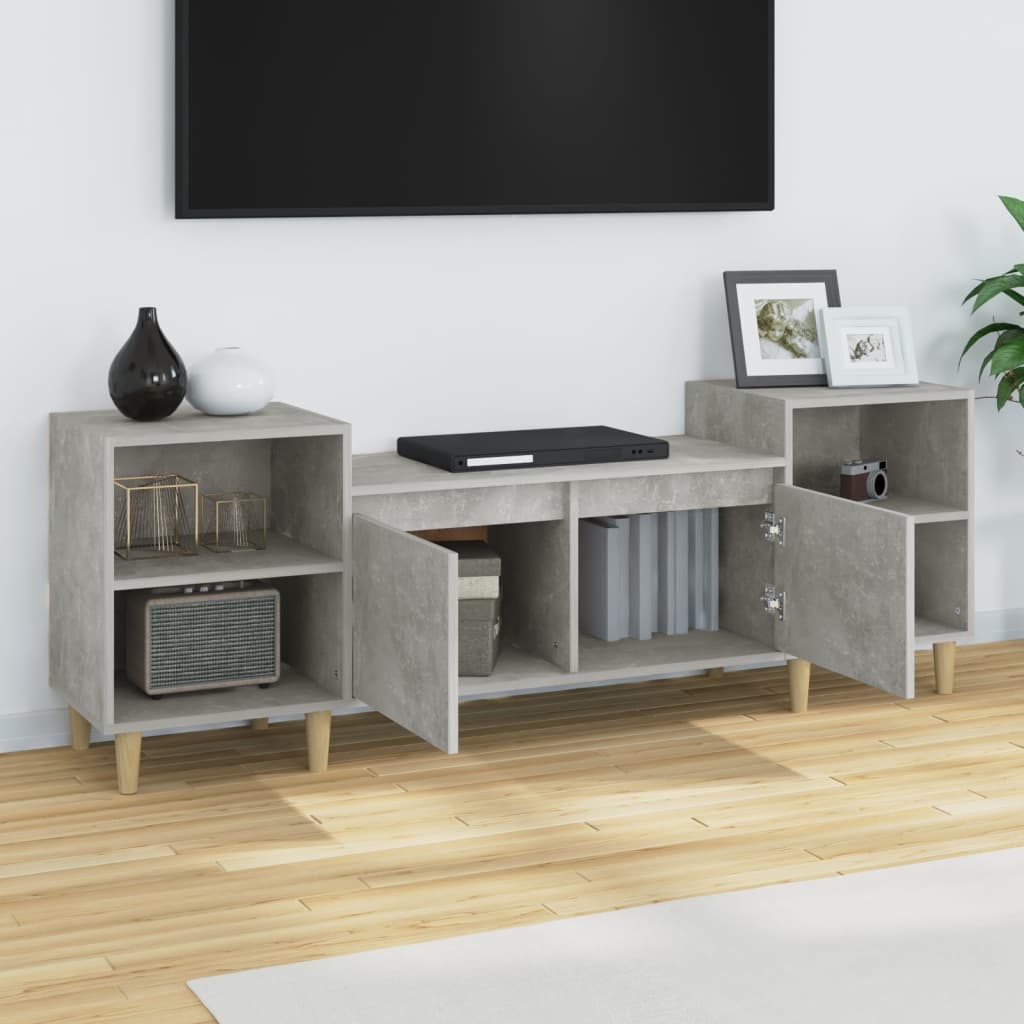 tv-bord 160x35x55 cm konstrueret træ betongrå