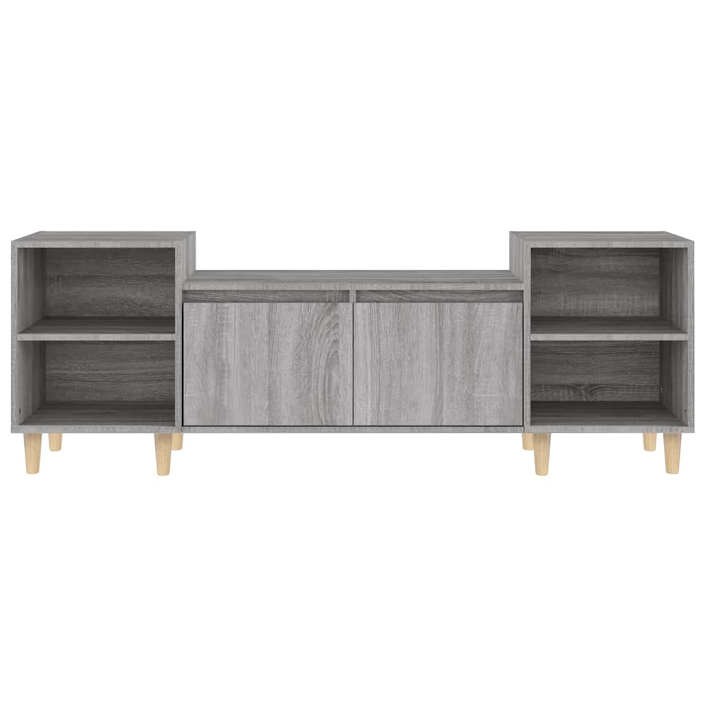 tv-bord 160x35x55 cm konstrueret træ grå sonoma-eg