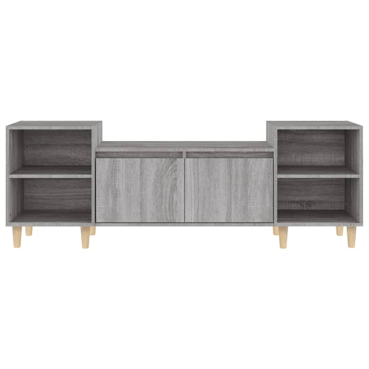 tv-bord 160x35x55 cm konstrueret træ grå sonoma-eg