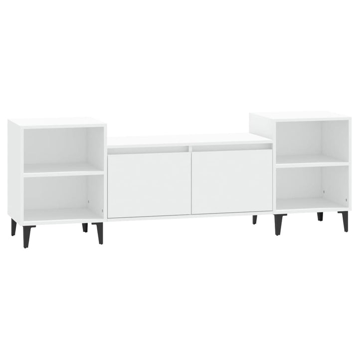 tv-bord 160x35x55 cm konstrueret træ hvid